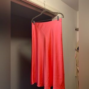 NWT J.Crew hot pink slip skirt MEDIUM